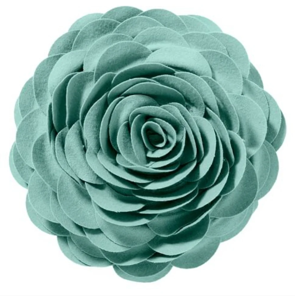 Pottery Barn Teen Flora Felt Pillow - Pool (teal)